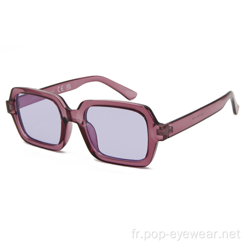 Lunettes De Soleil Rectangulaires Nues Rétro Années 90 Femmes Trendy Chunky